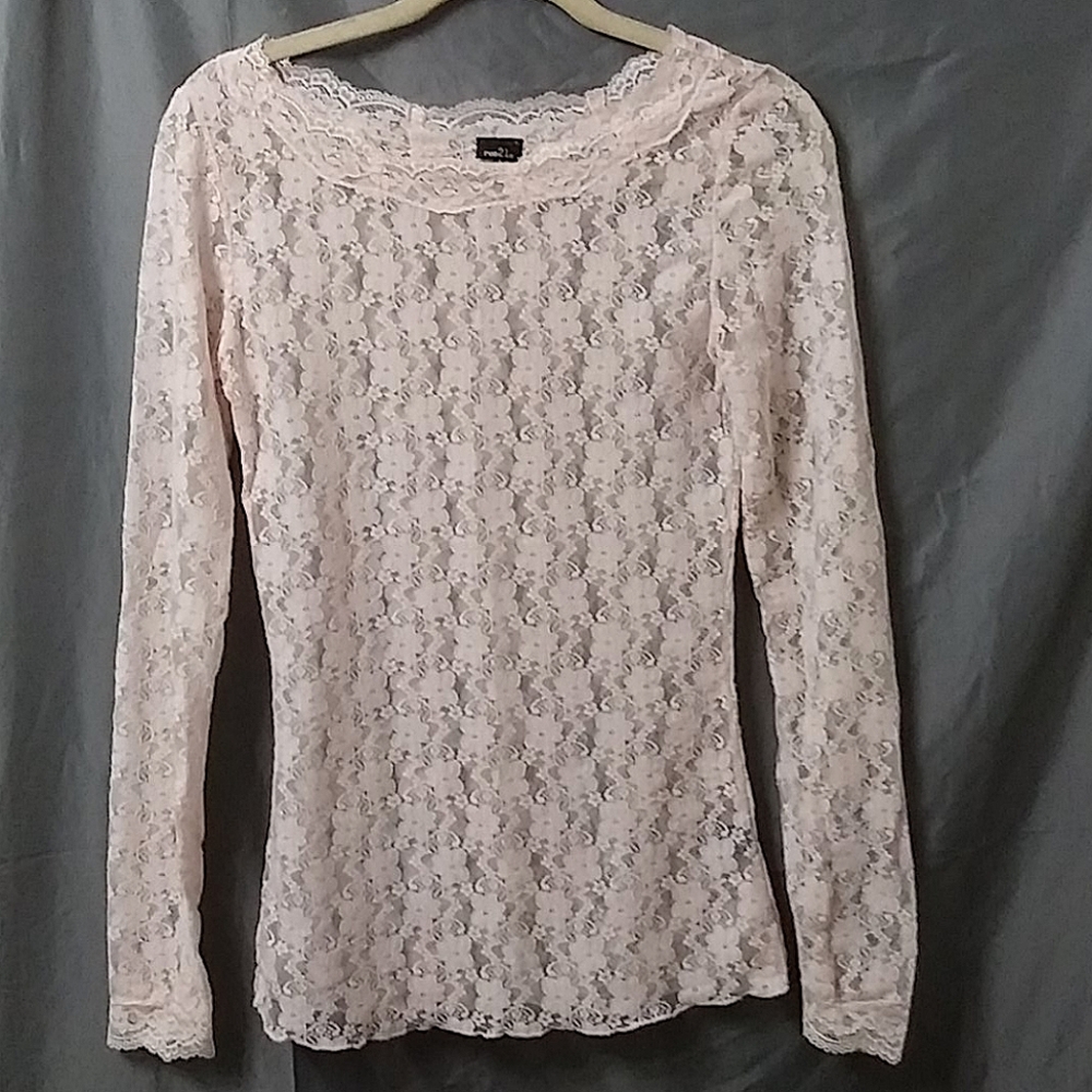 Pink Lace Top~M~Rue 21